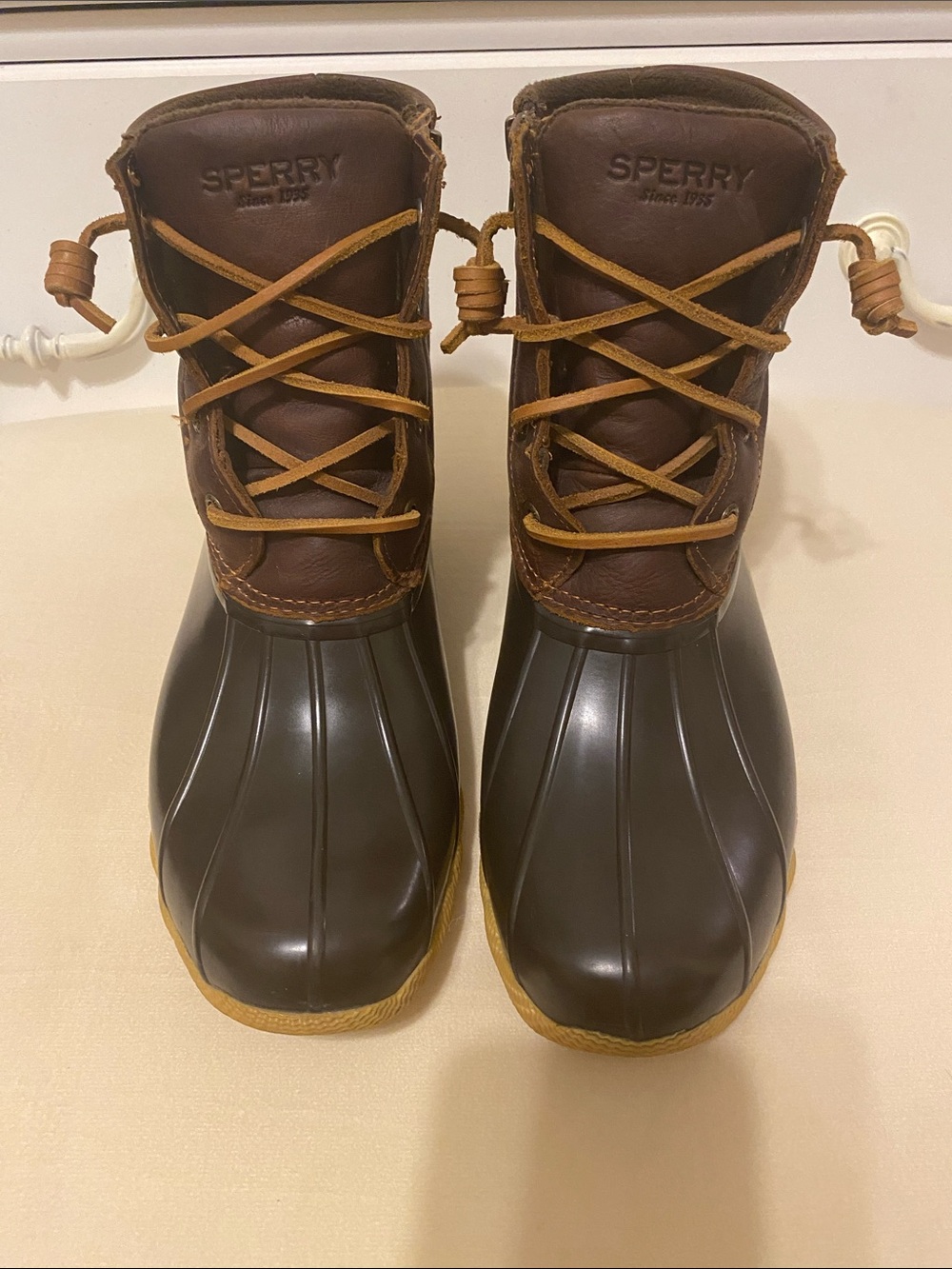 Sperry Brown Leather Duck Boots (LIKE NEW) Size 9